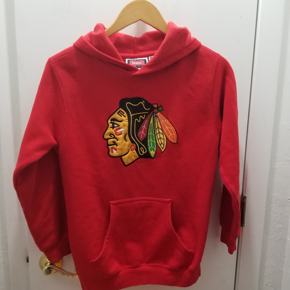 NHL Chicago Blackhawks Hoodie Reebok Med 10/12